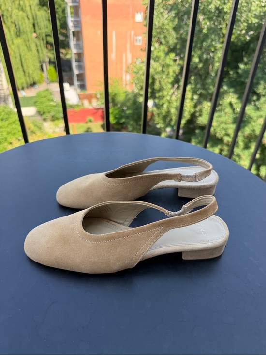 Mango Shoes - Mango | Suede Slingback Ballet Flats